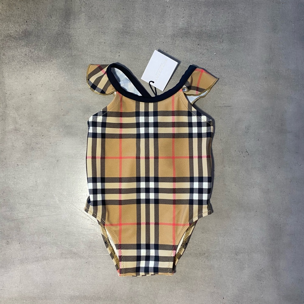 Burberry Girl’s Signature Check One-Piece Swimsuit